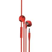 Metronic 480128 Ecouteurs intra auriculaire avec micro 1,2 m - rouge