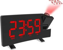 radio Réveil à Projection FM avec LED rouge noir vendos85