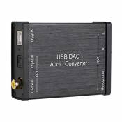 ASHATA Convertisseur Audio USB DAC, GV-023 Convertisseur Audio numérique vers analogique DAC Carte Son Audio USB pour Windows 10/8.1/8/7/Windows Vista
