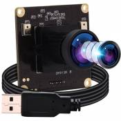 ELP IMX317 Webcam 4K Ultra HD Grand Angle pour PC Caméra Mini UVC 3840x2160@30fps pour Windows/Linux/Raspberry Pi, 2160P USB Conférence Vidéo Industri