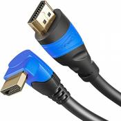 KabelDirekt – Câble HDMI 4K coudé à 90° – 10
