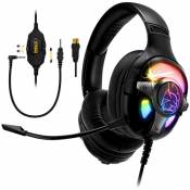 EMPIRE GAMING - WarCry G-W10 Casque Gamer RGB - Son