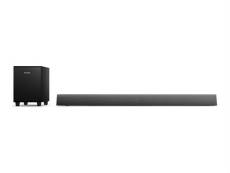 Philips TAB5308 - Système de barre audio - pour home cinéma - Canal 2.1 - sans fil - Bluetooth - 70 Watt (Totale) - gris foncé