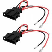 Sound-way Cables Adaptadores Conectores ISO Altavoces compatible con Seat, Volkswagen
