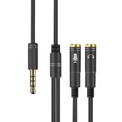 3,5 mm pour écouteurs micro casque Audio Splitter Câble adaptateur mâle à femelle
