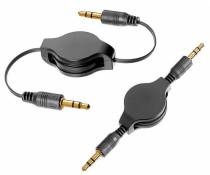 Câble enrouleur audio 80cm jack 3,5 mm On Earz Mobile Gear Noir