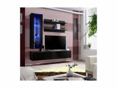 Meuble tv fly h2 design, coloris noir brillant. Meuble