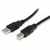StarTech.com Câble USB A à B Actif de 9 m - M/M - Noir Cordon USB 2.0 A à B - Câble d'Imprimante - Câble d'Extension USB (USB2HAB30AC)