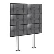 supports pro modular sol KIMEX 031-2600K3 Support sur pieds mur d'images pour 6 écrans TV 45''-55'' - A visser
