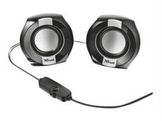 Trust Polo - Haut-parleurs - canal 2.0 - USB - 4 Watt (Totale) - noir
