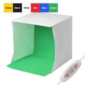 40 * 40 * 40 cm Portable Pliable LED Tente de Lumière Boîte de Prise de Photos Softbox Lightbox Luminosité Réglable USB Alimenté