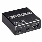 KuWFI Commutateur HDMI 4K, HDMI 2.2 HDR10 Convertisseur Audio 4K 60Hz HDMI 2.0 Extracteur Audio 5.1 Arc HDMI Extracteur Audio Extracteur 4K HDMI vers