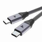 RAMPOW Câble USB C vers USB C 2m - Câble USB Type