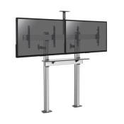 supports pro modular sol KIMEX 031-2200K3 Support sur pieds visioconférence pour 2 écrans TV 45''-55'' - A visser
