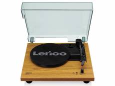 Platine vinyle avec haut-parleurs intégrés lenco bois LS-10WD