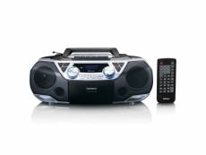 Radio portable dab+/fm avec bluetooth®, lecteur cd, cassettes et usb lenco noir-argent SCD-720SI