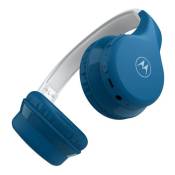 Casque Audio Motorola Lifestyle Sound Moto JR300 Sans Fil Bluetooth Circum-Auriculaire Réduction du Volume Bleu