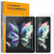 NEWZEROL 4 Pièce TPU Protecteur D'écran Compatible pour Samsung Galaxy Z Fold 3 5G, Contient 2 Pièce Protection D'écran Intérieure Et 2 Pièce Protecti
