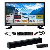 Antarion Pack TV LED 19" 48cm Téléviseur HD Bluetooth
