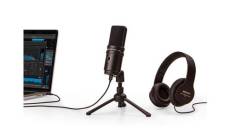 Pack Zoom ZUM-2PMP Microphone USB pour Podcast et streaming + Casque + Trépied + câble Noir