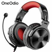 Casque Audio Filaire OneOdio PRO M Compatible Smartphone/PC-Noir rouge
