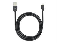 Mobilis - Câble de chargement / de données - USB mâle pour Lightning mâle - 1 m - noir