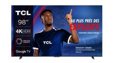 TV TCL 98P745 248 cm 4K HDR Google TV Aluminium brossé