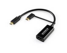 SpeaKa Professional SP-9015340 HDMI Câble adaptateur [1x HDMI femelle - 1x USB-C® mâle] noir blindage par tresse 15.00 cm