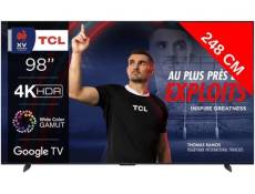 TCL TV LED 4K 248 cm TV 4K HDR 98P743 Google TV