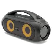 Enceinte Bluetooth LEDWOOD XTREM250, TWS Portable - sans Fil, avec LED Lumières Pulsées- Super Bass - IPX5 - AUX USB Radio FM
