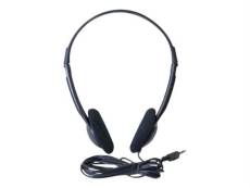 Exertis Connect - Écouteurs avec micro - sur-oreille - filaire - jack 3,5mm - noir