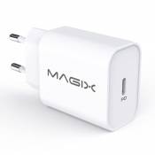 Magix Chargeur Mural PD Quick Charge 3.0 30W, USB Type-C,