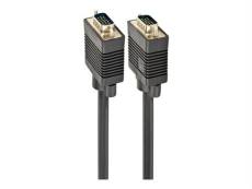 Cablexpert Premium CC-PPVGA-15M - Câble VGA - HD-15 (VGA) (M) pour HD-15 (VGA) (M) - 15 m - moulé, vis moletées - noir