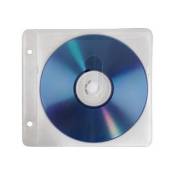 Hama CD-ROM/DVD-ROM Ring Binder Sleeve - Pochette CD/DVD - capacité : 2 CD/DVD - blanc (pack de 50)