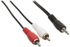 INECK® Câble adaptateur Jack 3,5 mâle stéréo / 2 RCA mâle - Longueur 10m