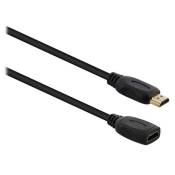 Rallonge HDMI mâle / HDMI femelle T'nB - noir 2 mètres