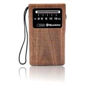 Radio FM Analogique Portable, Fonctionnant sur Piles, Prise Casque Petite Légère, Roadstar, TRA-1230WD, , Bois