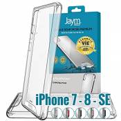 JAYM - Coque Ultra Renforcée Premium pour Apple iPhone 7 - Apple iPhone 8 - Apple iPhone SE 2020 - Certifiée 3 Mètres de Chute Garantie à Vie - Transp