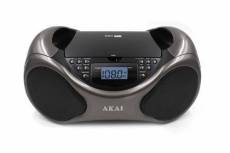 RADIO CD PORTABLE TUNER FM / CD / SMARTPHONES / USB / AUX . - Akai - Gris