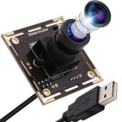 ELP Webcam Mini USB Camera 720P 60FPS Global Shutter AR0144 Capteur USB Module de caméra Objectif 3,6 mm Caméra de conférence USB Prise en charge UVC