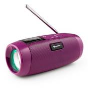 Enceinte portable - Auna Blaster Radio DAB - Bluetooth DAB/DAB+/FM batterie LCD - Violet