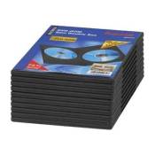 Hama DVD-ROM Slim Double Box - Boîtier de rangement extra-plat pour DVD - capacité : 2 DVD - noir (pack de 10)
