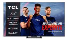 TV QLED TCL 75C745 190 cm 4K UHD Google TV Aluminium
