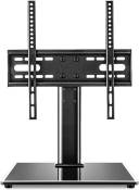 RFIVER Pied TV avec Support Universel sur Table Hauteur Réglage pour Téléviseurs Ecran LED LCD Plasma de 27 à 55 Pouces Noir UT4001