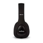 Veho ZB-6 Casque Bluetooth On-Ear - Design pliable - Microphone - Télécommande - Option filaire - Casque sans fil rechargeable - Noir (VEP-014-ZB6)