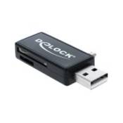DeLOCK Micro USB OTG Card Reader + USB A male - lecteur de carte - USB