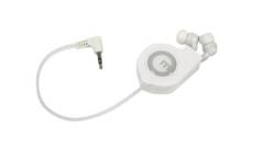 Macally Retractable Earphones PODIO - Écouteurs - embout auriculaire - filaire - jack 3,5mm - blanc - pour Apple iPod (1G, 2G, 3G, 4G, 5G); iPod mini;