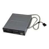 StarTech.com Lecteur de cartes mémoire interne de 3,5 pouces avec port USB 2.0 - Lecteur multicartes 22-en-1 pour PC - Noir - Lecteur de carte - 22 en