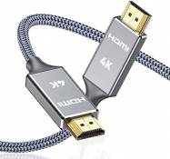 alclap Câble HDMI 4k Ultra HD[2m],Câble HDMI 2.0