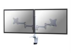 Neomounts FPMA-D1330D - Kit de montage - pleine action - pour 2 écrans LCD - blanc - Taille d'écran : 10"-27" - pinces montables, oeillet, montrable s